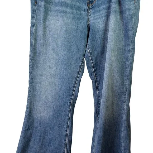 American Eagle Low-Rise Flare Women's Medium Wash Envelope Pocket Jeans Size 16 - Picture 3 of 13